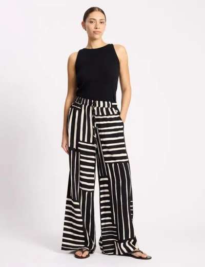 Albaray Patchwork Stripe Trouser In Multi