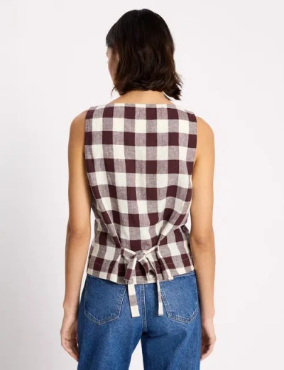 Albaray Gingham Button Top In Multi