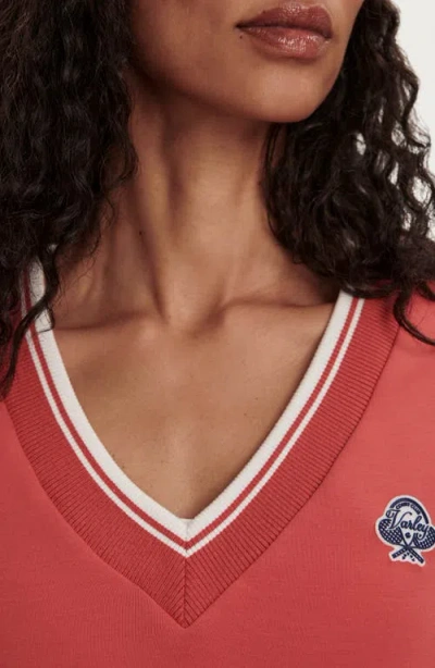 Varley Blithe Cropped Sweatshirt In Red