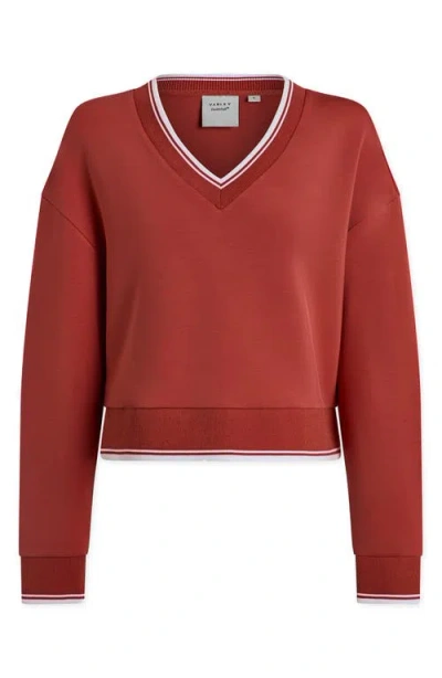Varley Blithe Cropped Sweatshirt In Red