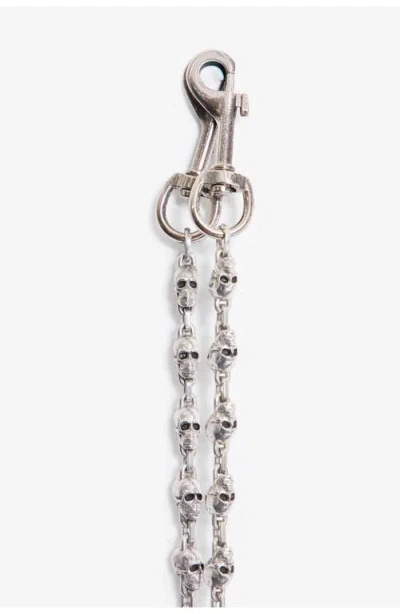 Mnml Skull Link Wallet Chain In Silver