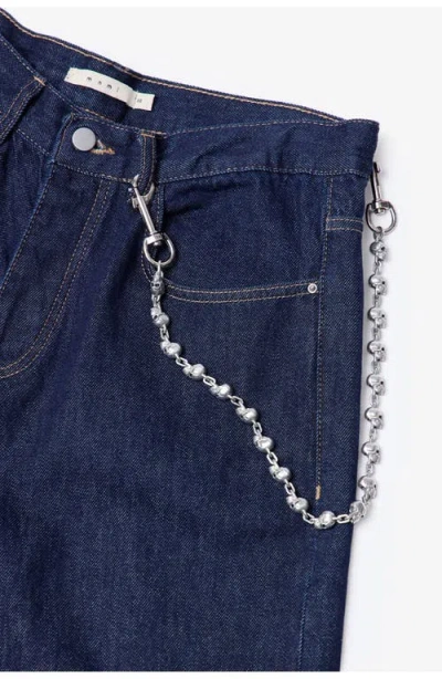 Mnml Skull Link Wallet Chain In Silver