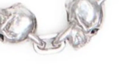 Mnml Skull Link Wallet Chain In Silver