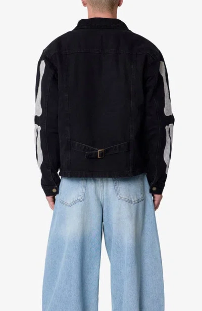 Mnml Skeleton Work Jacket In Black