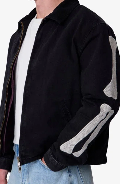 Mnml Skeleton Work Jacket In Black