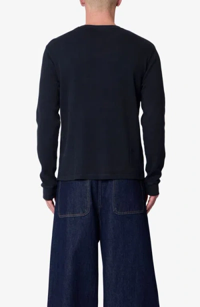 Mnml Basic Thermal Long Sleeve T-shirt In Black