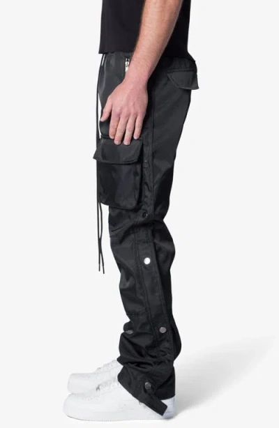 Mnml Side Snap Nylon Cargo Pants In Black