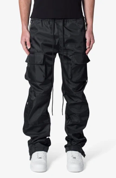 Mnml Side Snap Nylon Cargo Pants In Black