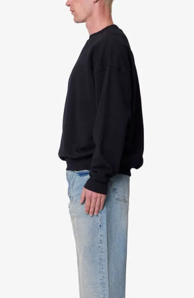 Mnml Heavyweight Basic Crewneck Sweatshirt In Black