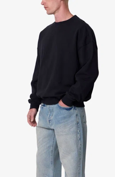 Mnml Heavyweight Basic Crewneck Sweatshirt In Black