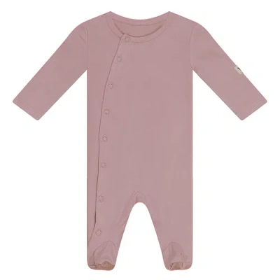 Bebe Bella Ribbed Button Up Long Sleeve Assorted Romper Set In Pink