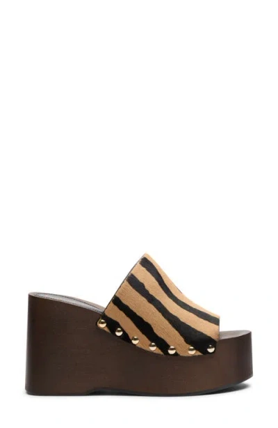 Stuart Weitzman Kate Platform Wedge Sandal In Brown