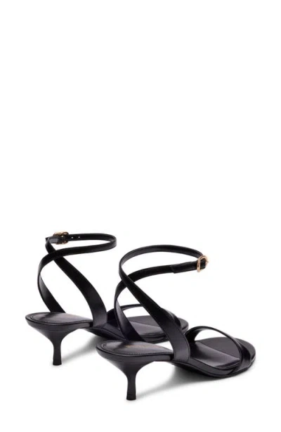 Stuart Weitzman 50mm Kellie Leather Ankle-strap Sandals In Black