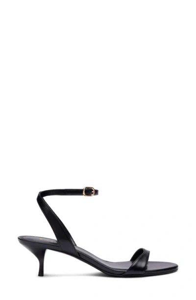 Stuart Weitzman 50mm Kellie Leather Ankle-strap Sandals In Black