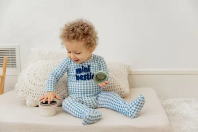 Mocha Checkered Mini Bestie Romper In Pink