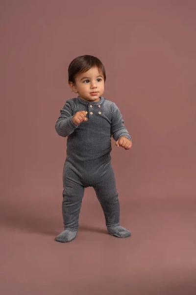 Whipped Cocoa Velour Front Button Romper In Pink