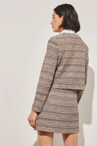 Ming Wang Button Front Heritage Jacket In Brown