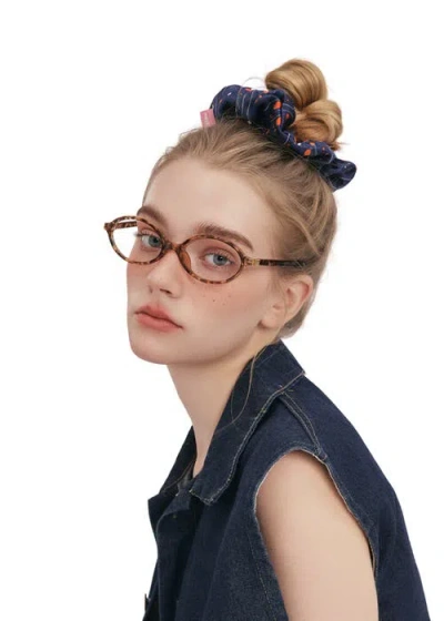 Olah Celestia Silk Scrunchie In Blue