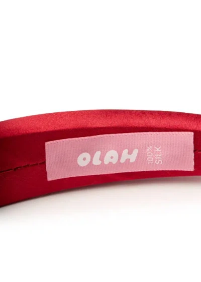 Olah The Essential Silk Headband In Red
