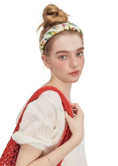 Olah Tulip Silk Headband In Multi
