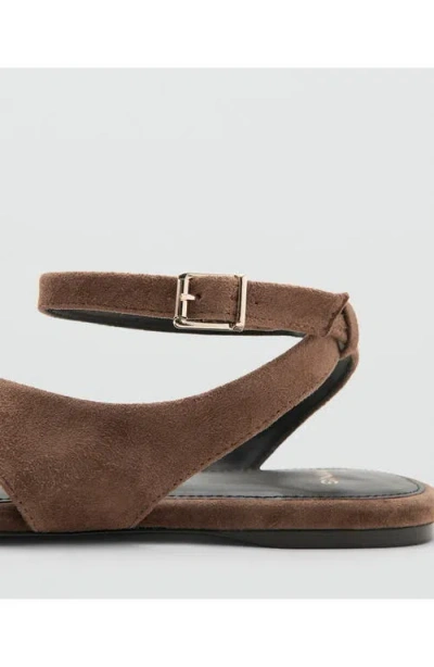 Mango Ankle Strap Sandal In Brown