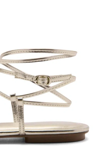 Mango Ankle Strap Sandal In Gold