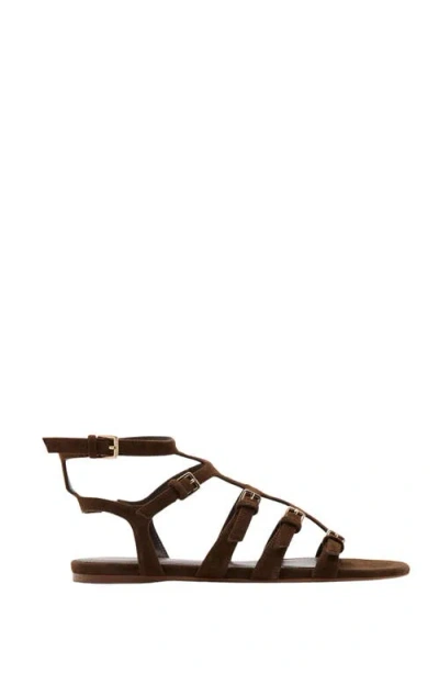 Mango Ankle Strap Sandal In Brown