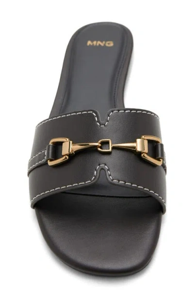 Mango Bit Slide Sandal In Brown