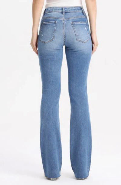 Bayeas Raw Hem Low Rise Bootcut Jeans In Blue