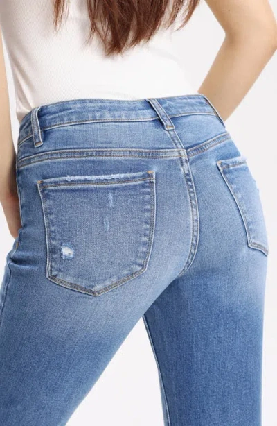 Bayeas Raw Hem Low Rise Bootcut Jeans In Blue