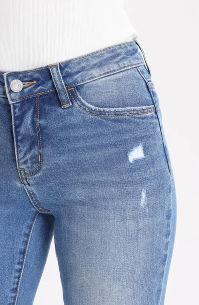 Bayeas Raw Hem Low Rise Bootcut Jeans In Blue