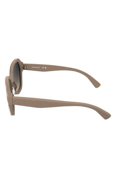 Longchamp Roseau 56mm Gradient Modified Rectangular Sunglasses In Brown