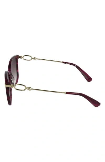 Longchamp Foulonn 55mm Gradient Modified Rectangular Sunglasses In Multi