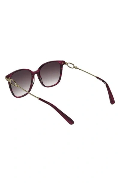 Longchamp Foulonn 55mm Gradient Modified Rectangular Sunglasses In Multi