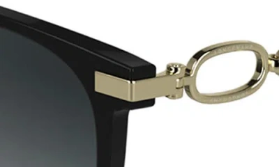 Longchamp Foulonn 55mm Gradient Modified Rectangular Sunglasses In Black
