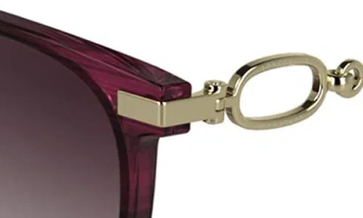 Longchamp Foulonn 55mm Gradient Modified Rectangular Sunglasses In Multi