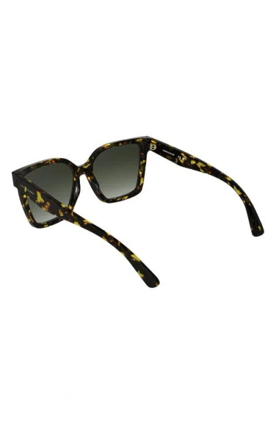 Longchamp Roseau 55mm Modified Rectangular Sunglasses In Green