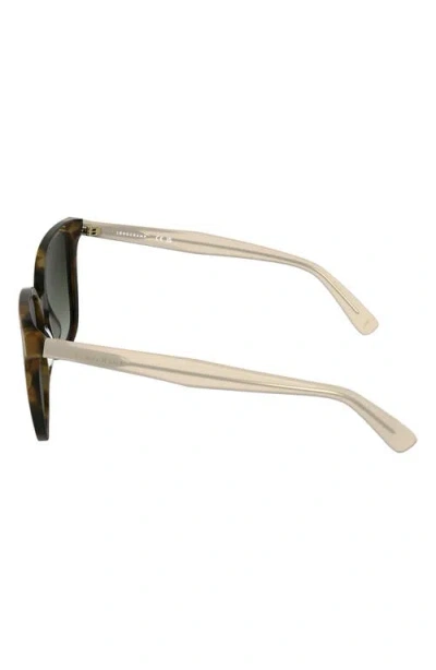 Longchamp Le Pliage 55mm Gradient Modified Rectangular Sunglasses In Green