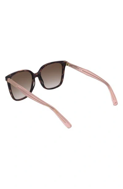 Longchamp Le Pliage 55mm Gradient Modified Rectangular Sunglasses In Brown