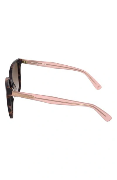 Longchamp Le Pliage 55mm Gradient Modified Rectangular Sunglasses In Brown