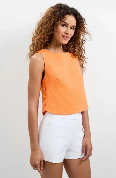 Trina Turk Siara Button Side Top In Orange