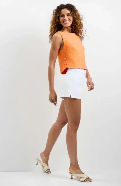 Trina Turk Siara Button Side Top In Orange