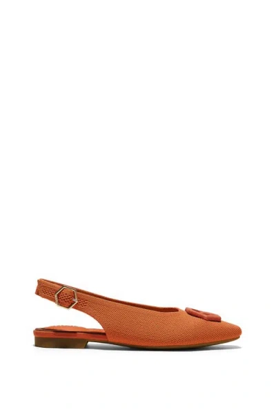 Vivaia Mini Square-toe Slingback Sandals In Orange