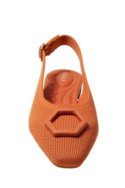 Vivaia Mini Square-toe Slingback Sandals In Orange