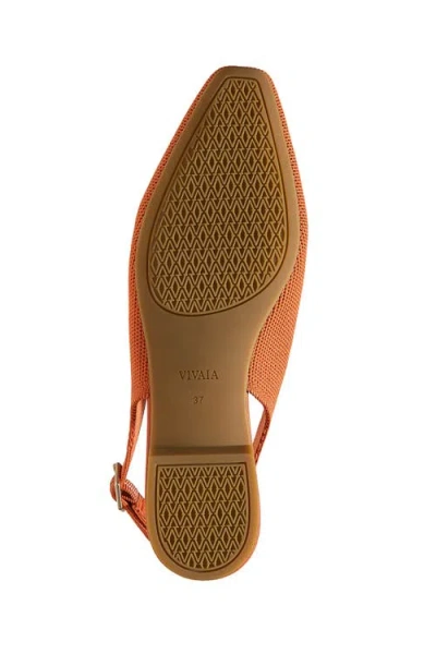 Vivaia Mini Square-toe Slingback Sandals In Orange