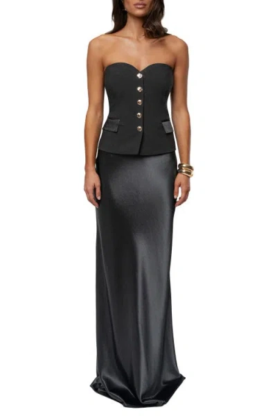 Jluxlabel Button Front Vest In Black