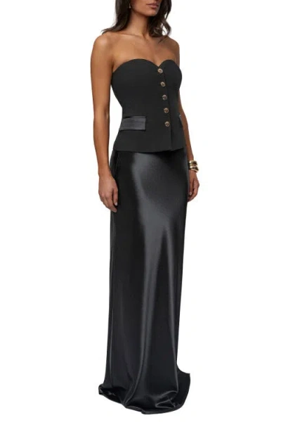 Jluxlabel Button Front Vest In Black