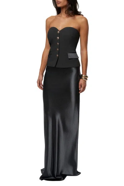 Jluxlabel Button Front Vest In Black