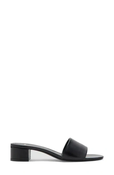 Mango Slide Sandal In Black