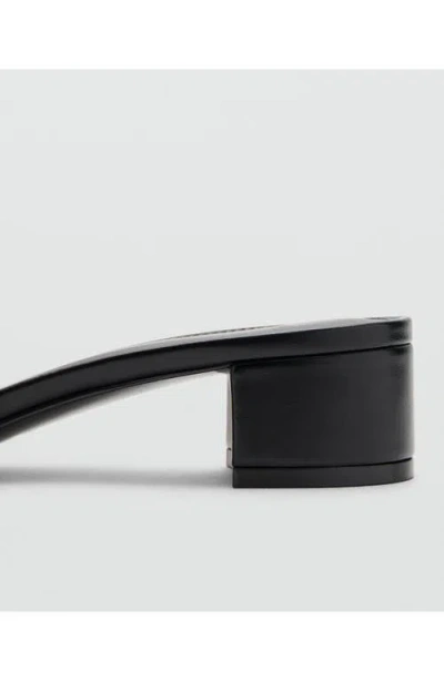 Mango Slide Sandal In Black